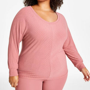 JENNI Style Not Size Super-Soft Long-Sleeve Top  pink, Large